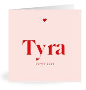 Geboortekaartje naam Tyra m3