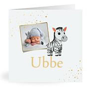 Geboortekaartje naam Ubbe j2