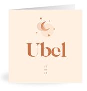 Geboortekaartje naam Ubel m1