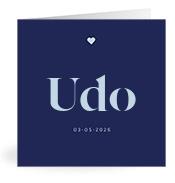 Geboortekaartje naam Udo j3