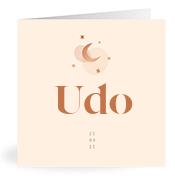 Geboortekaartje naam Udo m1