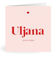 Geboortekaartje naam Uljana m3