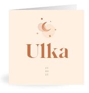 Geboortekaartje naam Ulka m1