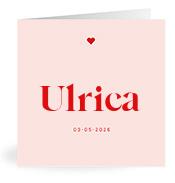 Geboortekaartje naam Ulrica m3