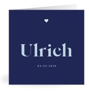 Geboortekaartje naam Ulrich j3