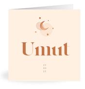 Geboortekaartje naam Umut m1
