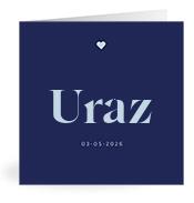 Geboortekaartje naam Uraz j3