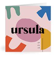 Geboortekaartje naam Ursula m2