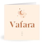 Geboortekaartje naam Vafara m1