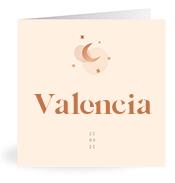 Geboortekaartje naam Valencia m1