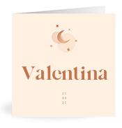 Geboortekaartje naam Valentina m1