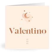 Geboortekaartje naam Valentino m1