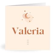 Geboortekaartje naam Valeria m1
