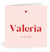 Geboortekaartje naam Valeria m3