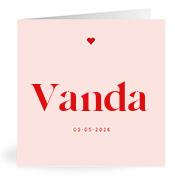 Geboortekaartje naam Vanda m3