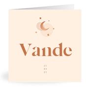 Geboortekaartje naam Vande m1