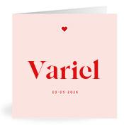 Geboortekaartje naam Variel m3