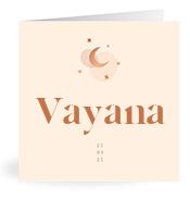 Geboortekaartje naam Vayana m1