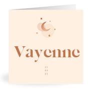 Geboortekaartje naam Vayenne m1