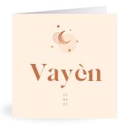Geboortekaartje naam Vayèn m1