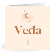 Geboortekaartje naam Veda m1