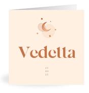 Geboortekaartje naam Vedetta m1