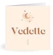 Geboortekaartje naam Vedette m1