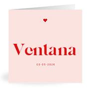 Geboortekaartje naam Ventana m3