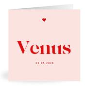 Geboortekaartje naam Venus m3