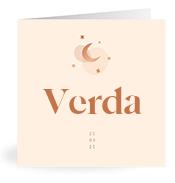 Geboortekaartje naam Verda m1