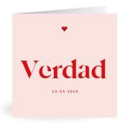 Geboortekaartje naam Verdad m3
