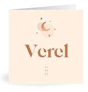Geboortekaartje naam Verel m1