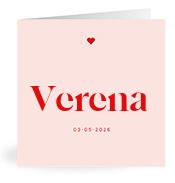 Geboortekaartje naam Verena m3