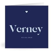 Geboortekaartje naam Verney j3