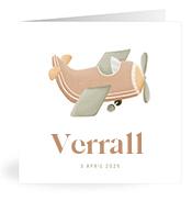 Geboortekaartje naam Verrall j1