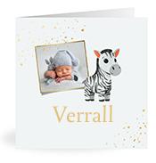 Geboortekaartje naam Verrall j2