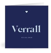 Geboortekaartje naam Verrall j3