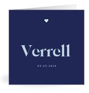 Geboortekaartje naam Verrell j3