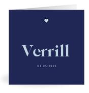Geboortekaartje naam Verrill j3