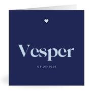 Geboortekaartje naam Vesper j3