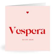 Geboortekaartje naam Vespera m3