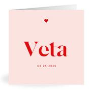 Geboortekaartje naam Veta m3