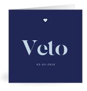 Geboortekaartje naam Veto j3