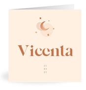 Geboortekaartje naam Vicenta m1