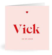Geboortekaartje naam Vick m3