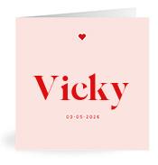 Geboortekaartje naam Vicky m3