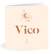Geboortekaartje naam Vico m1
