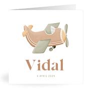 Geboortekaartje naam Vidal j1