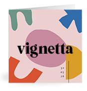 Geboortekaartje naam Vignetta m2