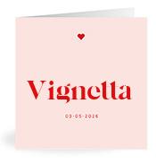 Geboortekaartje naam Vignetta m3